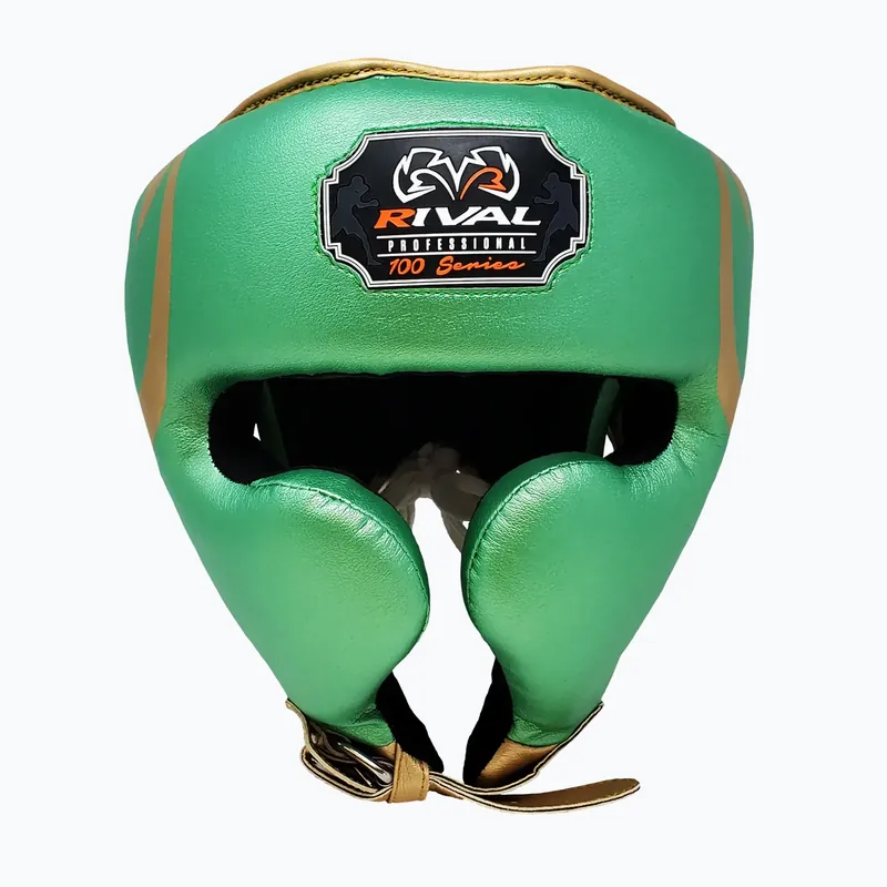 Boxerská helma Rival RHG100 Professional Headgear green/gold Sezónní Sleva