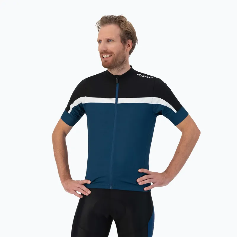 Nejprodávanější Pánský cyklistický dres Rogelli Course black/blue/white