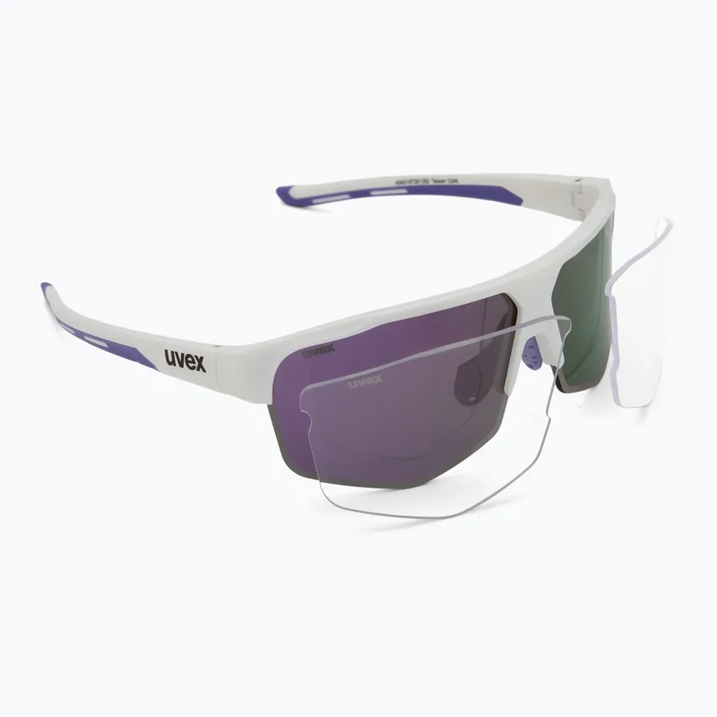 Sluneční brýle UVEX Axos Set white matt/mirror purple/clear Cenový Hit