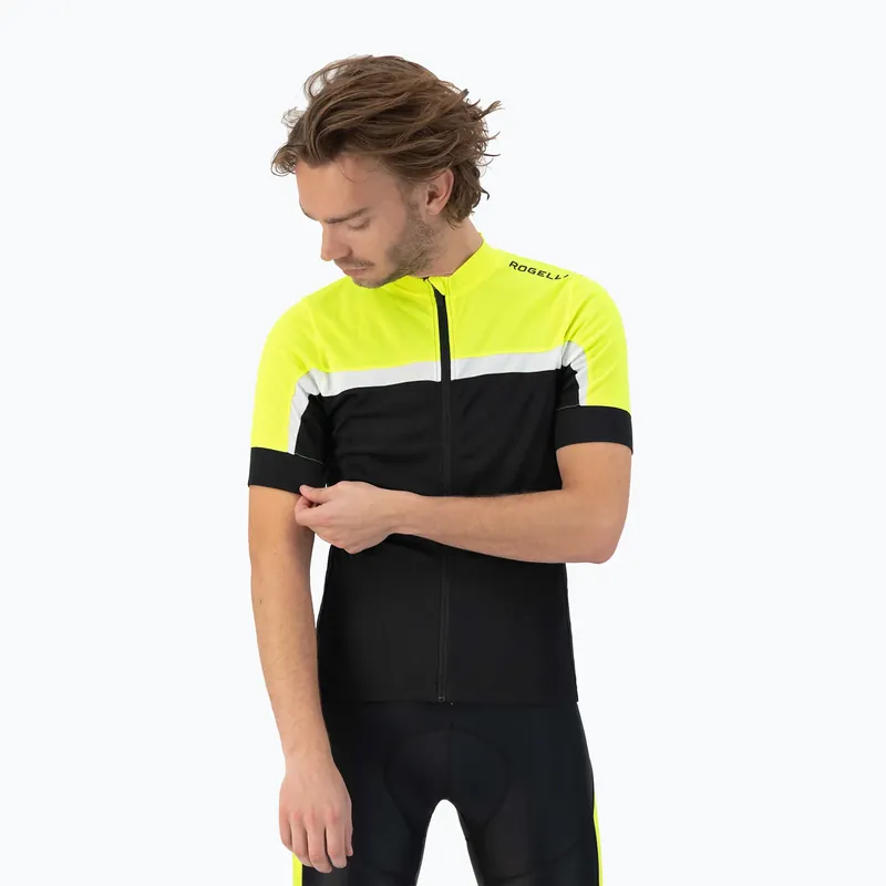 Pánský cyklistický dres Rogelli Course black/fluor/white Přímo Od Výrobce