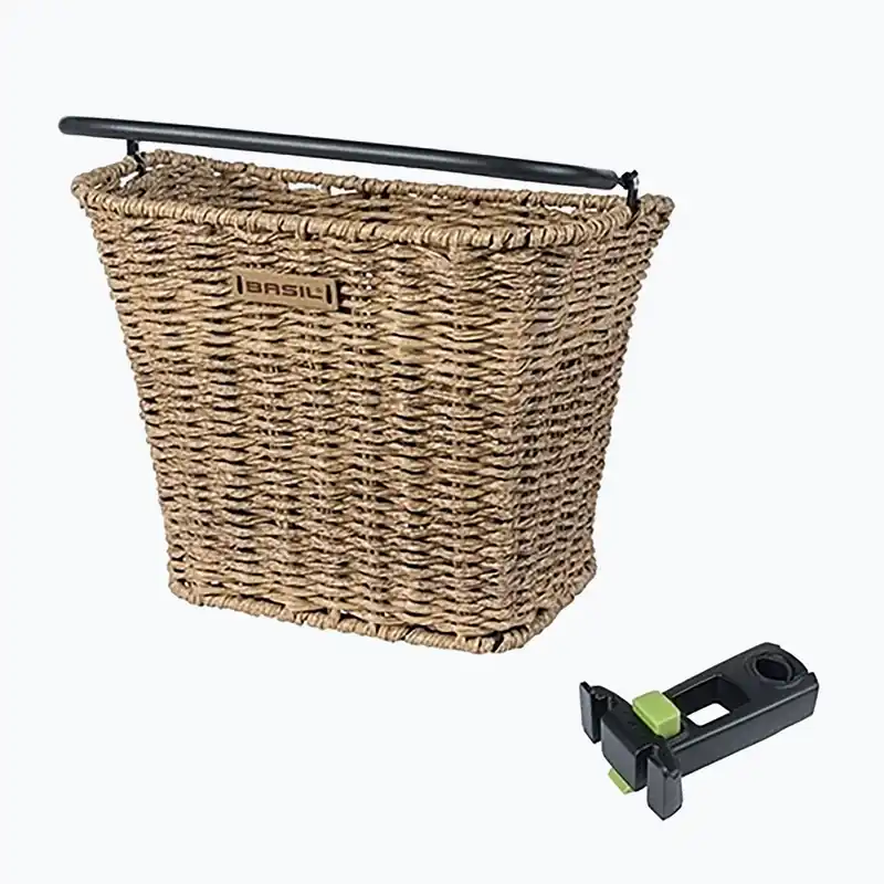 Oblíbený Přední košík na kolo Basil Bremen Rattan Look KF+KF Ahead Stem Holder seagrass