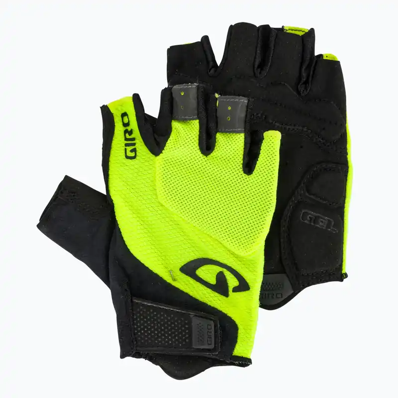 Pánské cyklistické rukavice Giro Bravo Gel highlight yellow Výprodej