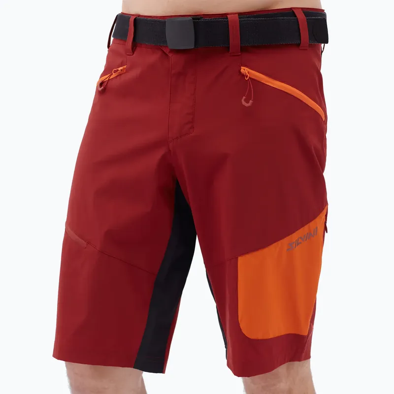Aktuální Pánské cyklistické kraťasy SILVINI Rango Pro merlot/orange