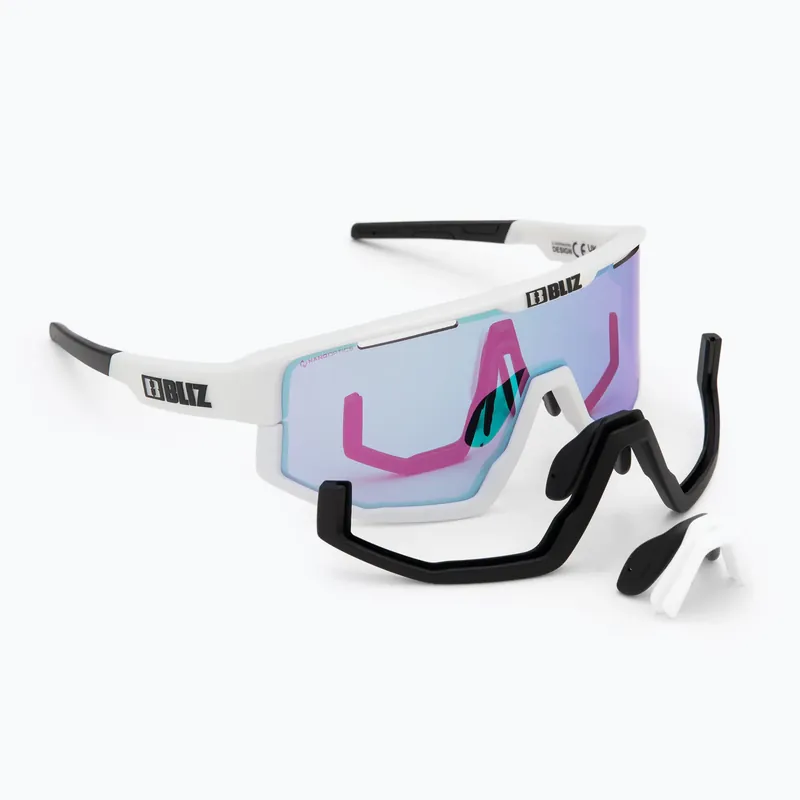 Bezpečná Platba Sluneční brýle Bliz Fusion Nano Optics Nordic Light matt white/ begonia/ violet w blue multi