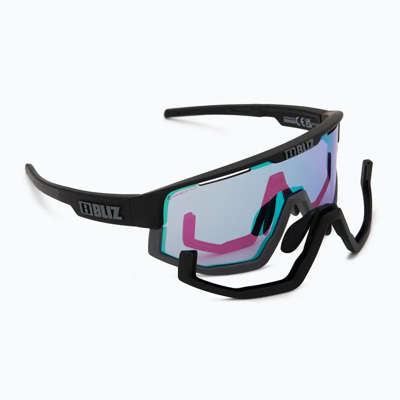 Vysoce Kvalitní Sluneční brýle Bliz Fusion Small Nano Optics Nordic Light matt black/begonia/violet blue