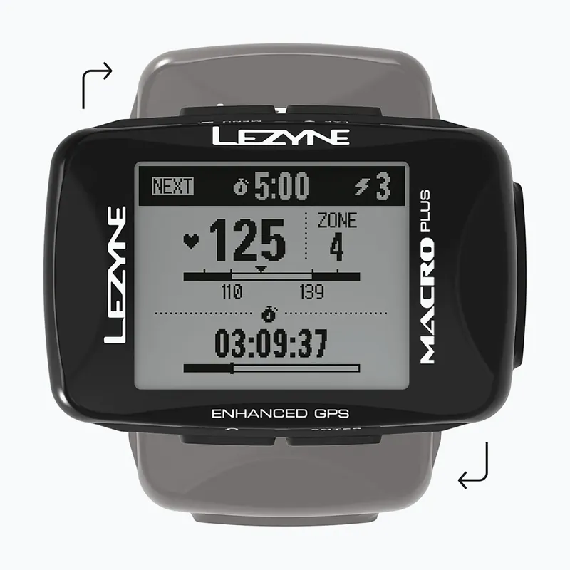 Počítadlo kol + svítilna LEZYNE MACRO PLUS GPS SMART LOADED set černý LZN-1-GPS-MACRO-V104-SL Výprodej