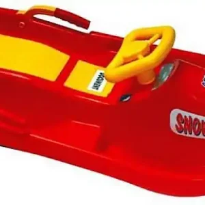 Boby řiditelné Snow Boat PLASTKON 93 x 44 x 35 cm - červená Výhodná Nabídka