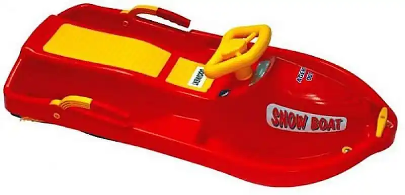Boby řiditelné Snow Boat PLASTKON 93 x 44 x 35 cm - červená Výhodná Nabídka
