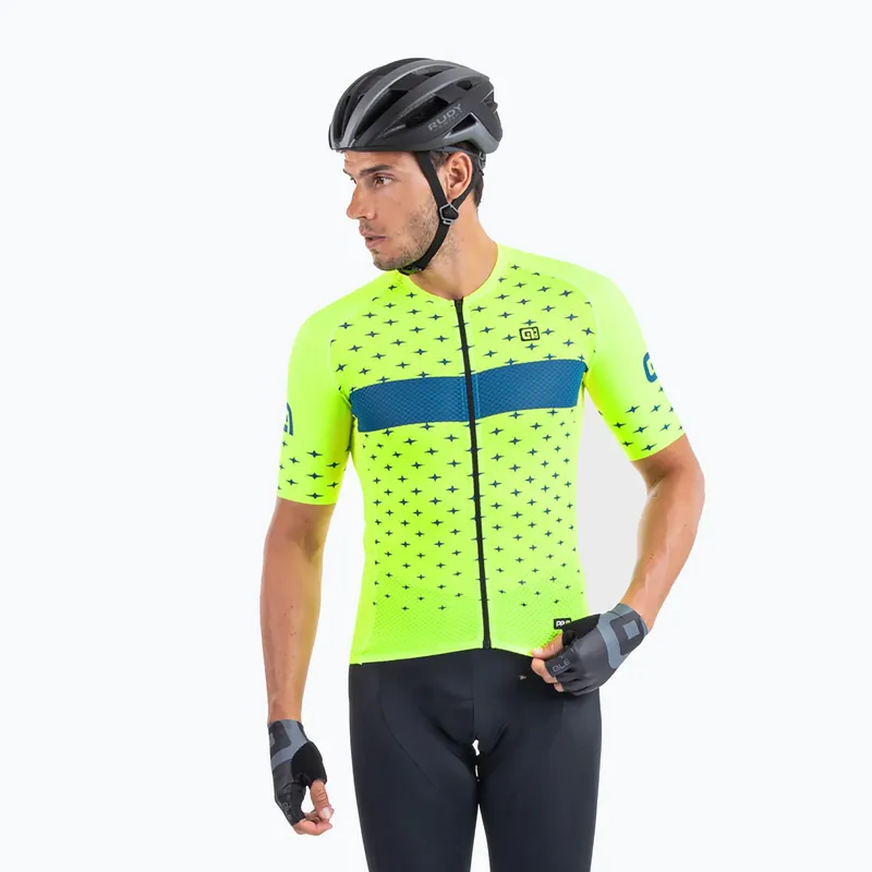 Akce Pánský cyklistický dres Alé Stars žluto-modrý L21091460