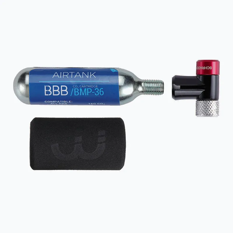 Jen Po Omezenou Doba Cyklistická pumpa BBB Co2 AirSpeed + 1x 16g kazeta black