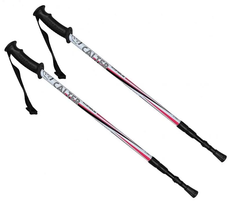 Trekingové hole CALTER® KOHALA, 3-dílné, pár, bílo-růžové Značkový