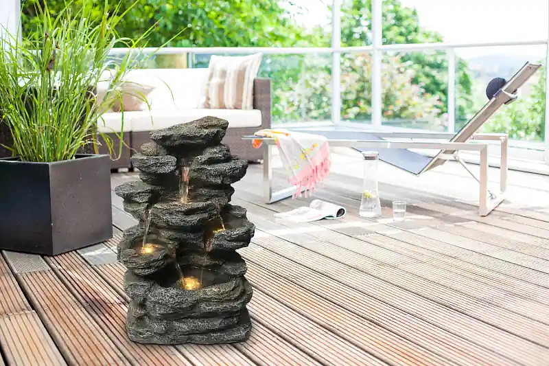 Nejlepší Volba Fontána Heissner ROCK LED, polyresin 016586-00