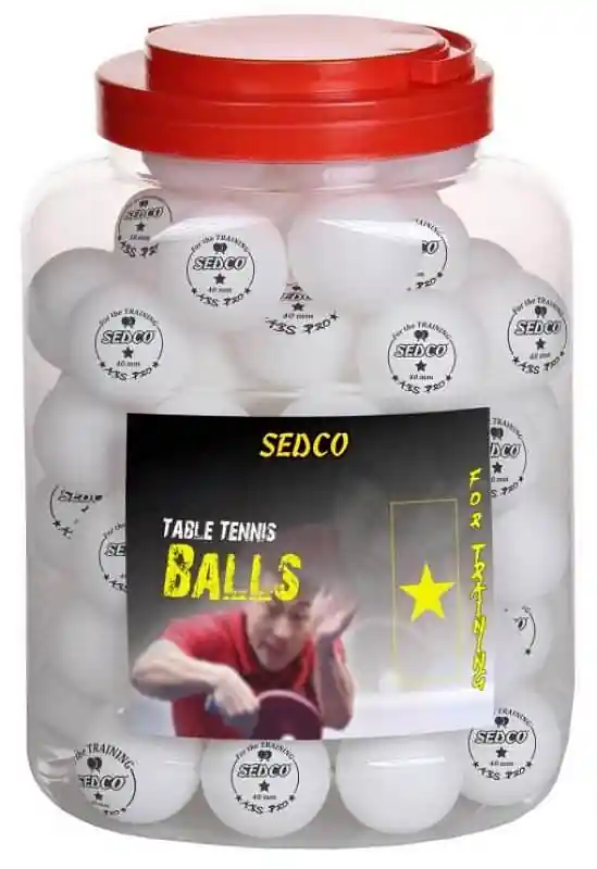 Značkový Míčky na stolní tenis SEDCO for TRAINING 1* CELL FREE 36ks - dóza - bílá