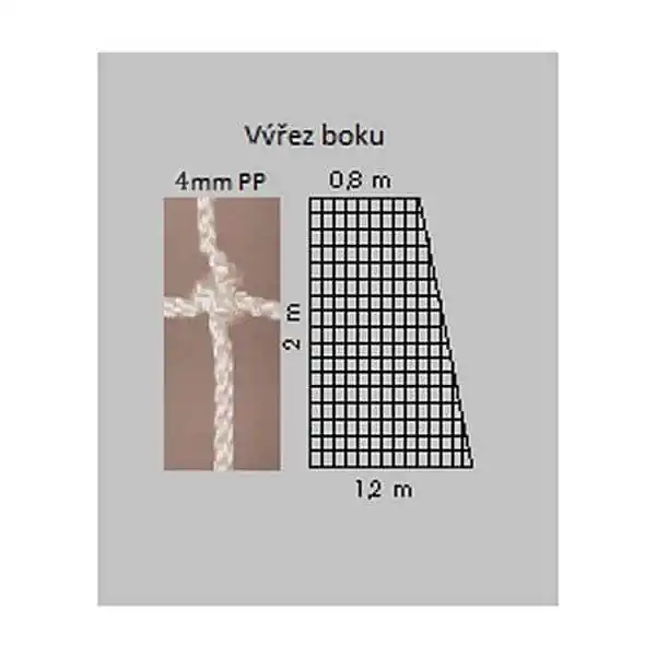 Zlevněný Síť házená bílá 4mm - bílá
