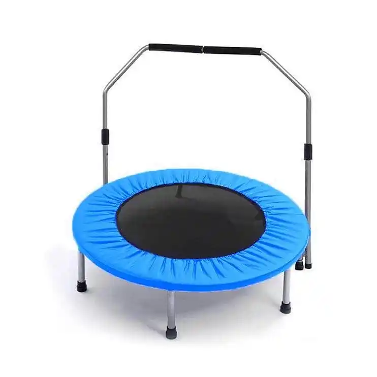 Tovární Cena Trampolína SKLADACÍ FITNESS 122 CM s madlem - Modrá