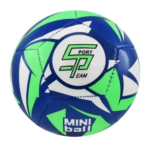 Fotbalový míč miniball SPORTTEAM®, modro-neon.zelený Tovární Cena
