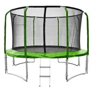 Nakupujte Hned Trampolína SEDCO SUPER LUX SET 426 cm + síť a žebřík zdarma - Zelená