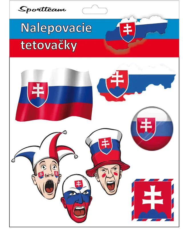 Rychlé Dodání Tetovací obtisky SPORTTEAM® Slovenská Republika 2