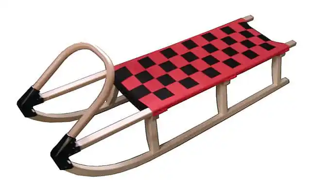 Cenově Výhodný Dřevěné sáně 125cm A2042 - červené