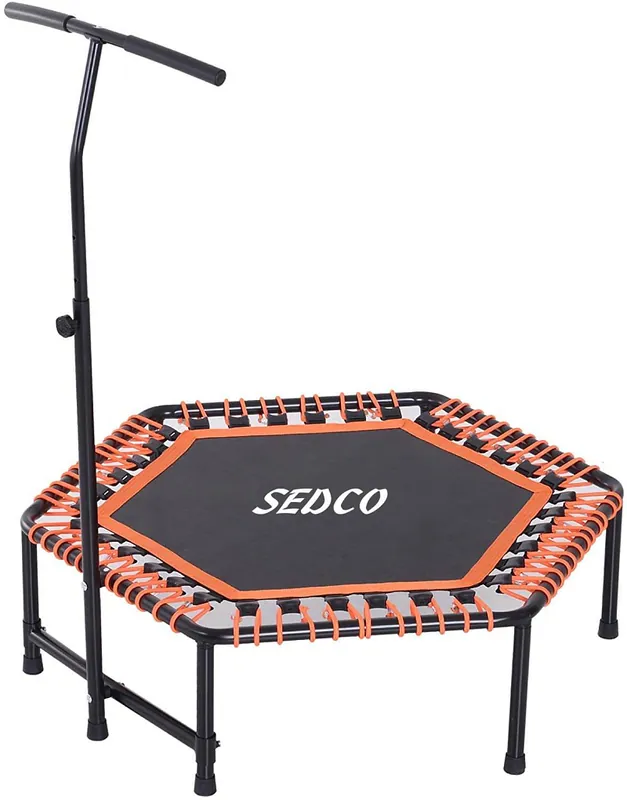 Trampolína SEDCO fitness s madlem HEXAGON 122 cm - Oranžová Horká Nabídka