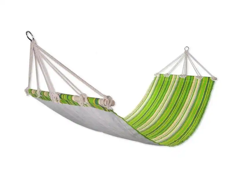 Tovární Cena Houpací lehátko Sedco 200x80cm pruhované - žlutá/zelená