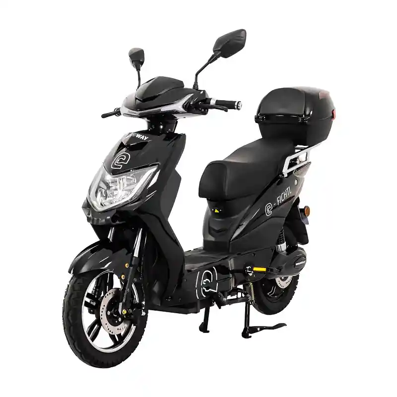 Elektroskútr RACCEWAY® E-FICHTL®, černý-lesklý s baterií 20Ah Levný