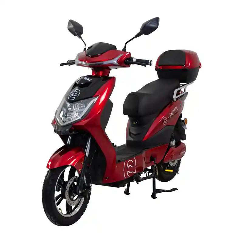 Elektroskútr RACCEWAY® E-FICHTL®, červený-lesklý s baterií 20Ah Levný