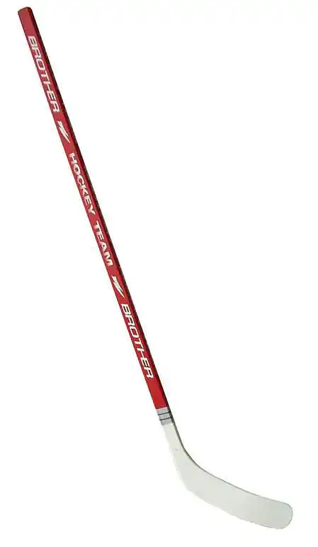 Hokejka plastová s dýhou 147cm - pravá - červená Sleva