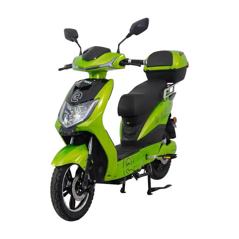 Přímo Od Výrobce Elektroskútr RACCEWAY® E-FICHTL®, sv.zelený-metalický s baterií 12Ah