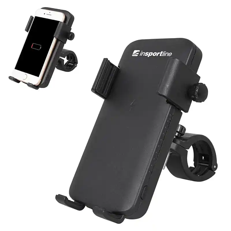 Hit Sezóny Držák telefonu s wireless powerbankou/světlem inSPORTline Hardmona 5000 mAh