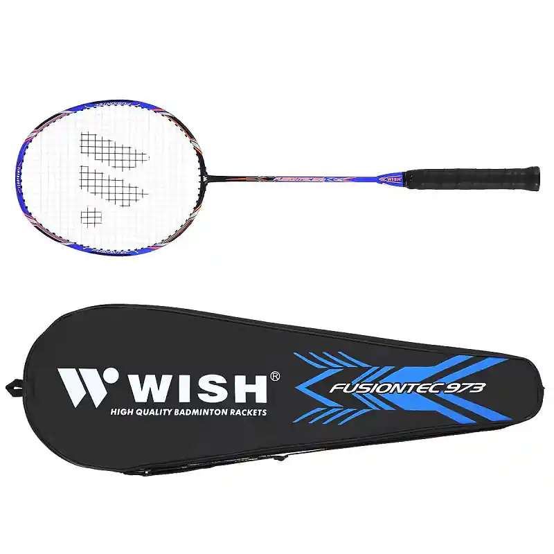 Badmintonová raketa WISH Fusiontec 973 modro-černá Sezónní Sleva