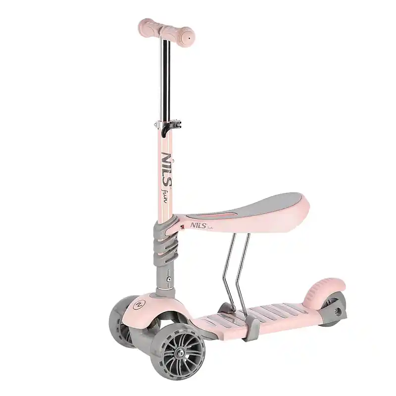 Dětská koloběžka NILS Fun HLB808 2v1 růžová Vrácení Zdarma