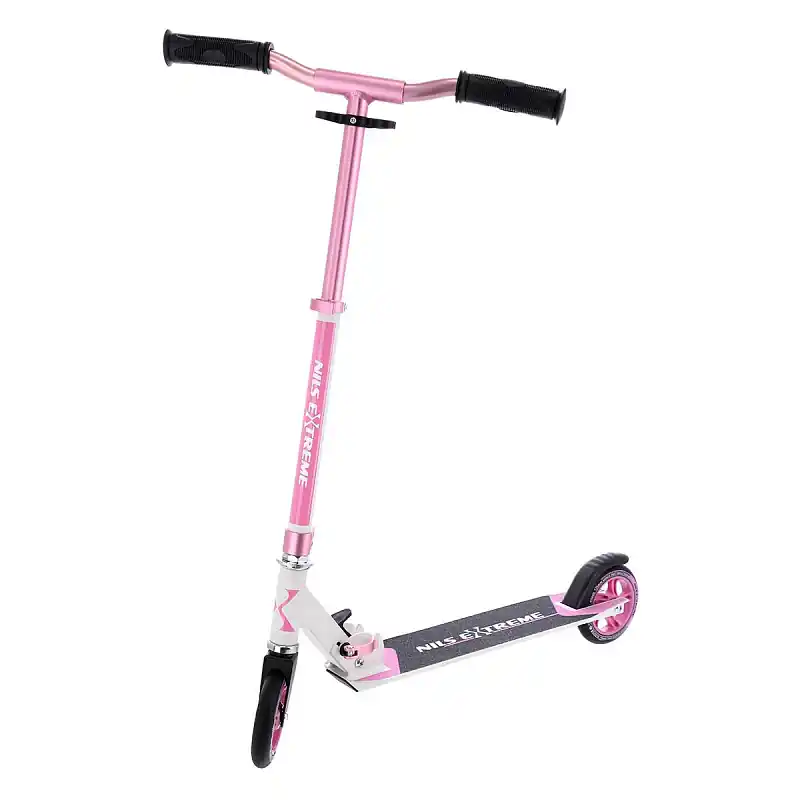 Koloběžka NILS Extreme HD125 bílá/růžová Nejlepší Volba