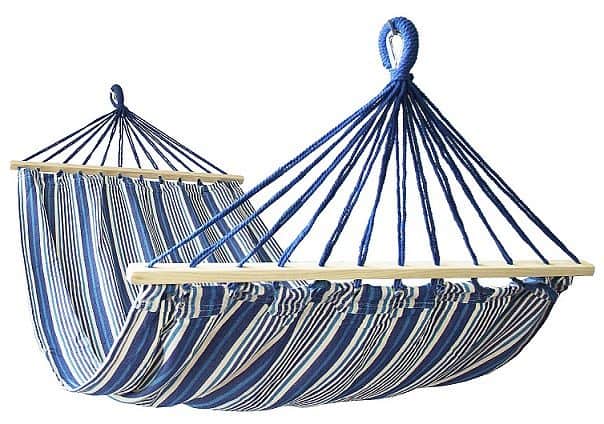 Super Cena Houpací síť CALTER® FIESTA 200x100 cm, modro-bílá