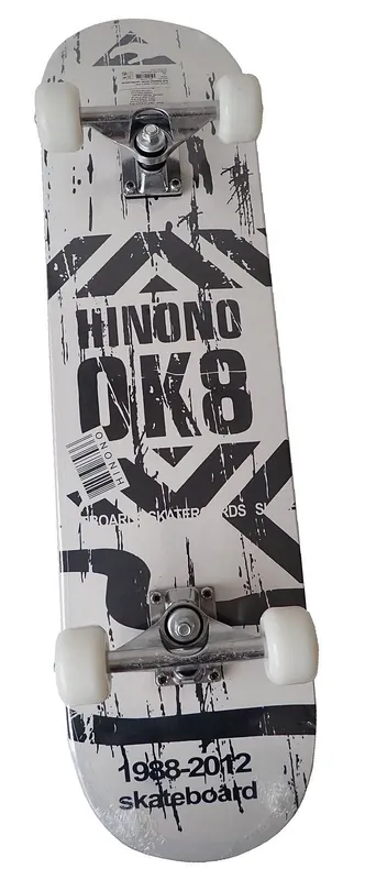 ACRA S3 Skateboard závodní s protismykem bílý 78 x 20 cm Expresní Doručení