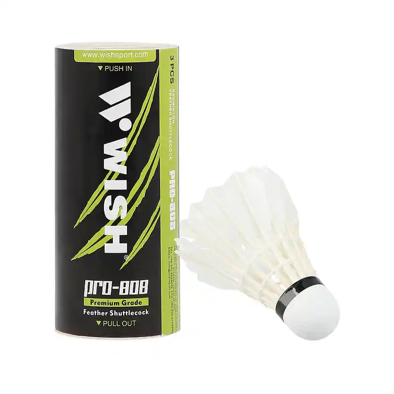 Badmintonové míčky z peří WISH PRO-808, 3 kusy Nejprodávanější
