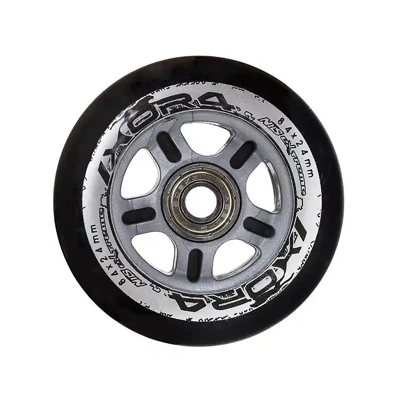 Bezpečná Platba Sestava černých PU koleček 84x24 + ložiska ABEC9 NILS EXTREME