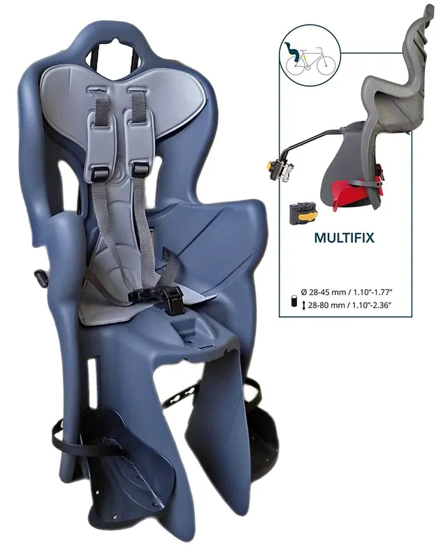 Dětská sedačka na kolo Bellelli Little Duck Standard LUX šedá Nová Kolekce