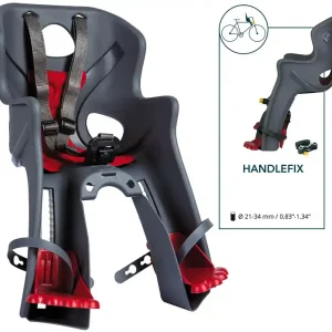 Super Cena Dětská sedačka na kolo Bellelli Rabit s Handlefix upínáním šedá