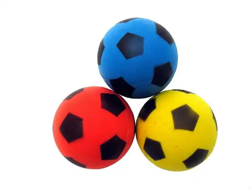 Míček na SOFT TENIS - Motiv Football 70 mm, 3 ks Speciální Cena