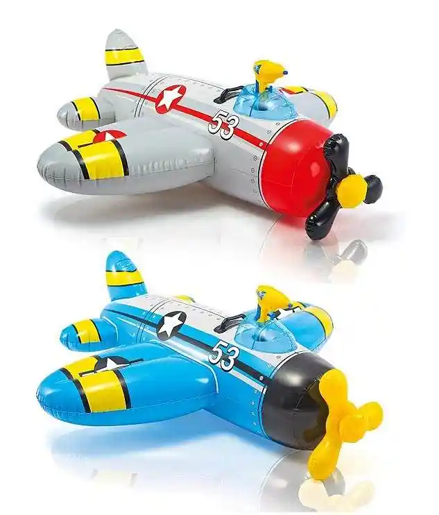 Nejprodávanější Nafukovací hračka do vody INTEX WATER-GUN PLANE 57537 132x130 cm - modrá
