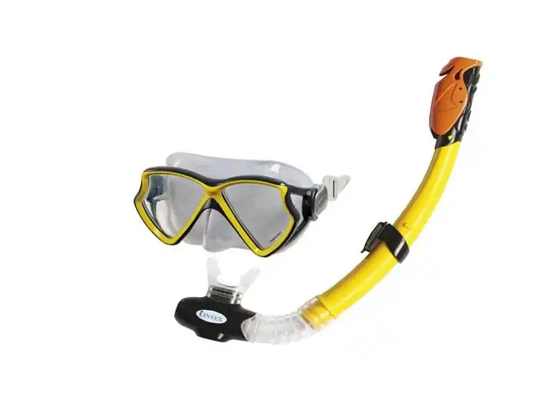 Vysoce Kvalitní Potápěčský set Intex AVIATOR JUNIOR SILICON 55960 - žlutá