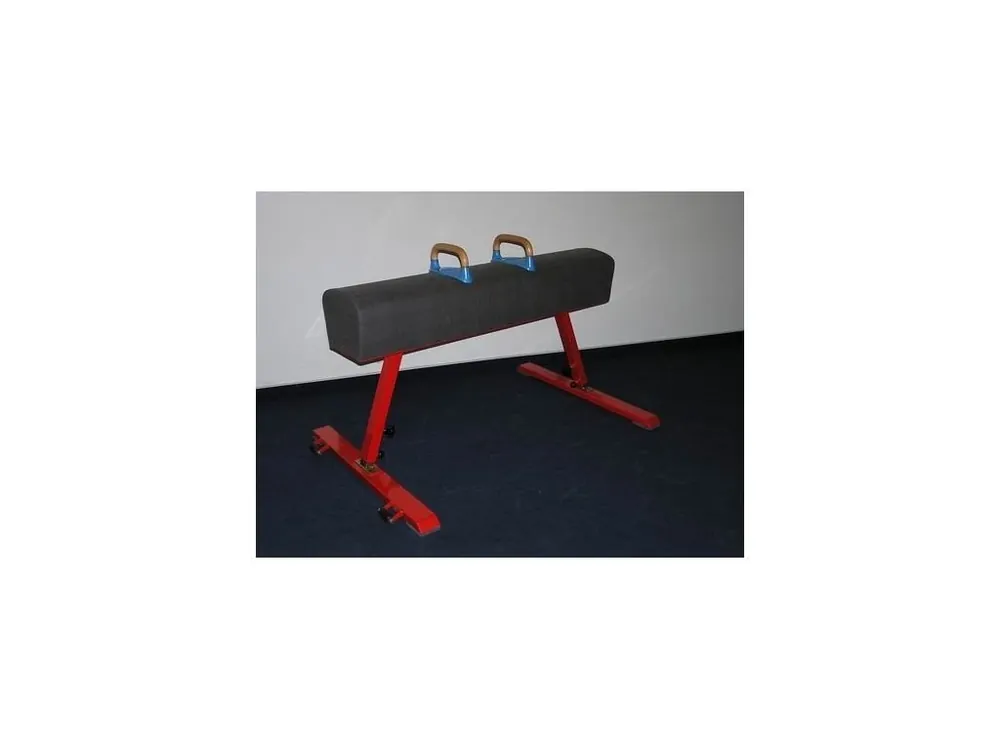 Gymnastický kůň s madly, kůže, nastavitelný 90-120 cm Výprodej
