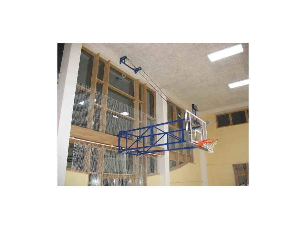 Basketbalová konstrukce otočná, interiér, vysazení od 2,5m do 4m Nízká Cena