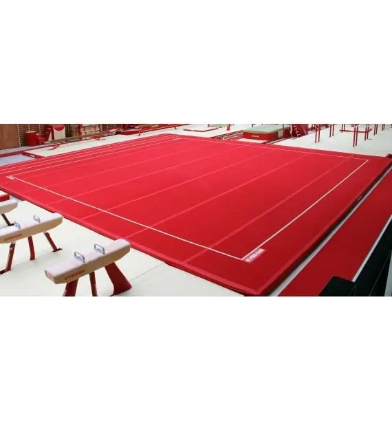 Vysoce Kvalitní Soutěžní pružinová gymnastická podlaha Gymnova "MONTREAL EVOLUTION" 14 x 14m - Certifikace FIG