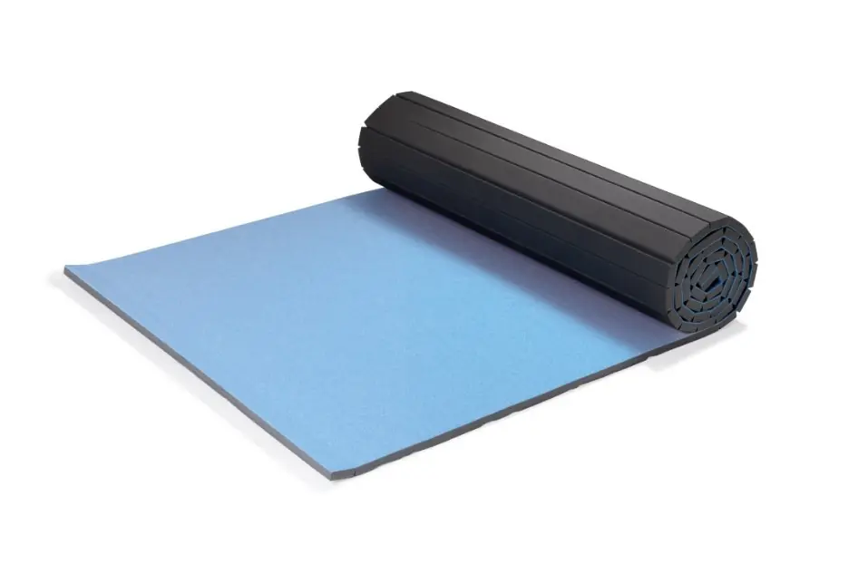 Gymnastický koberec Flexiroll - 6x2 m, 40 mm - modrá Značkový
