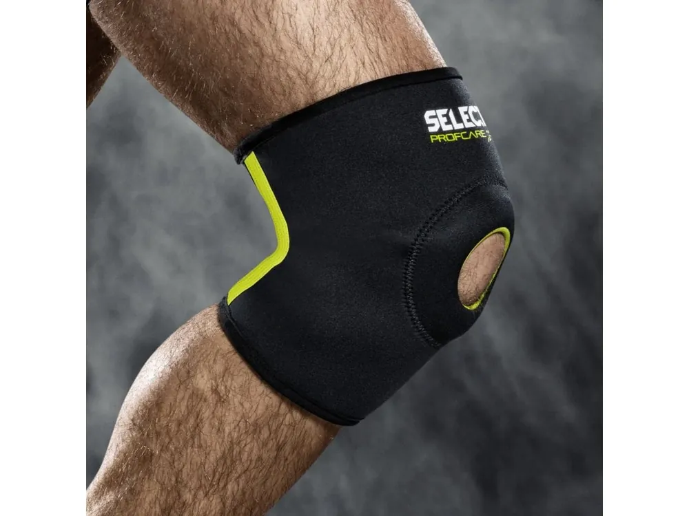 Vysoce Kvalitní Bandáž kolene Select Knee support w/hole 6201 černá