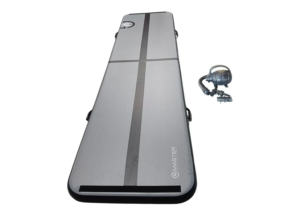 Akce Airtrack MASTER S-Pro nafukovací žíněnka 800 x 150 x 20 cm - antracit - černá