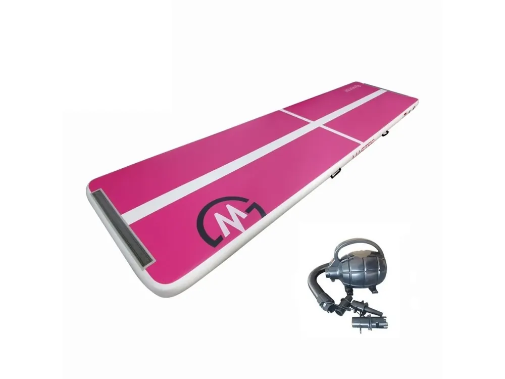 Speciální Cena Airtrack MASTER nafukovací žíněnka 400 x 100 x 10 cm - růžová - bílá