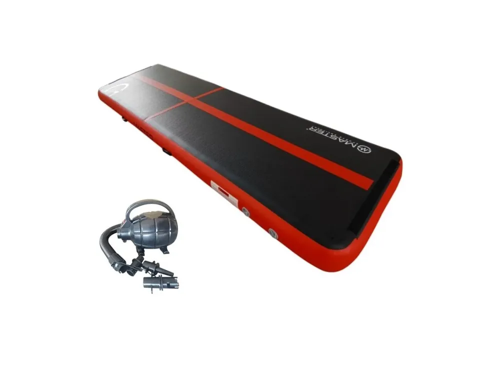 Airtrack MASTER nafukovací žíněnka 400 x 100 x 20 cm - černo - červená Super Cena